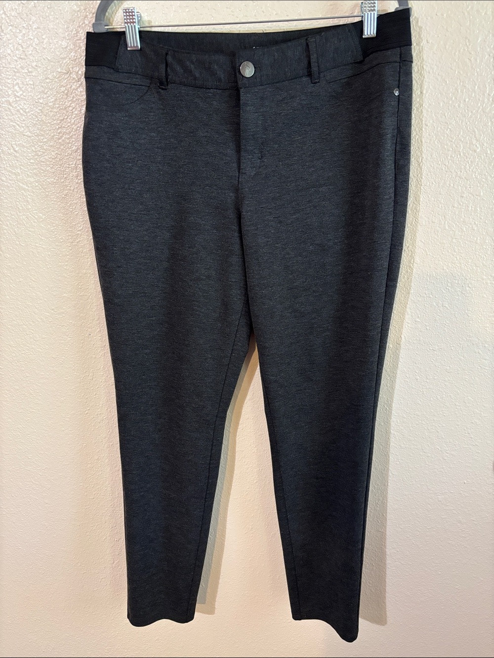 Simply Vera Vera Wang women’s Dark Charcoal Stretch Skinny Dress Pants Size L